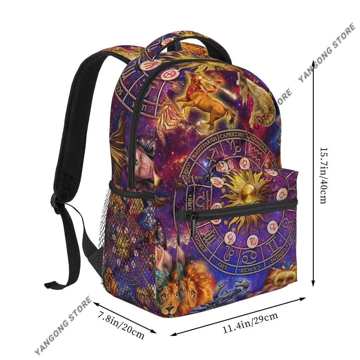 Backpack Casual Travel Bag Astrology In The Galaxy School Bag Fashion Shoulder Bag For Teenage Girl Bagpack