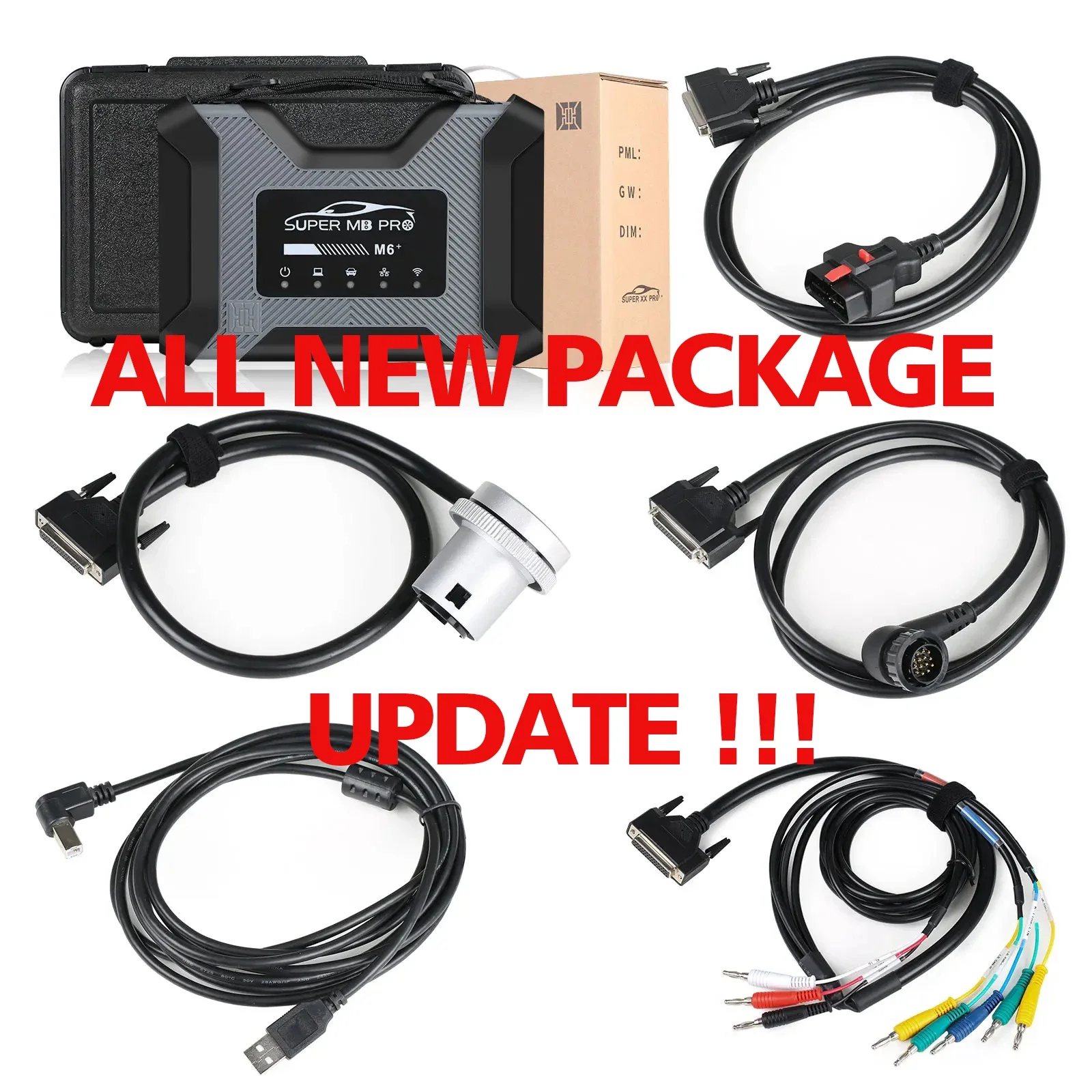 SUPER MB PRO M6 M6+ MB STAR SD C4 Genius DoIP VCI Upgrade Original Benz Cars Vans Trucks Bus Diagnostic Scan OBDII Full Function