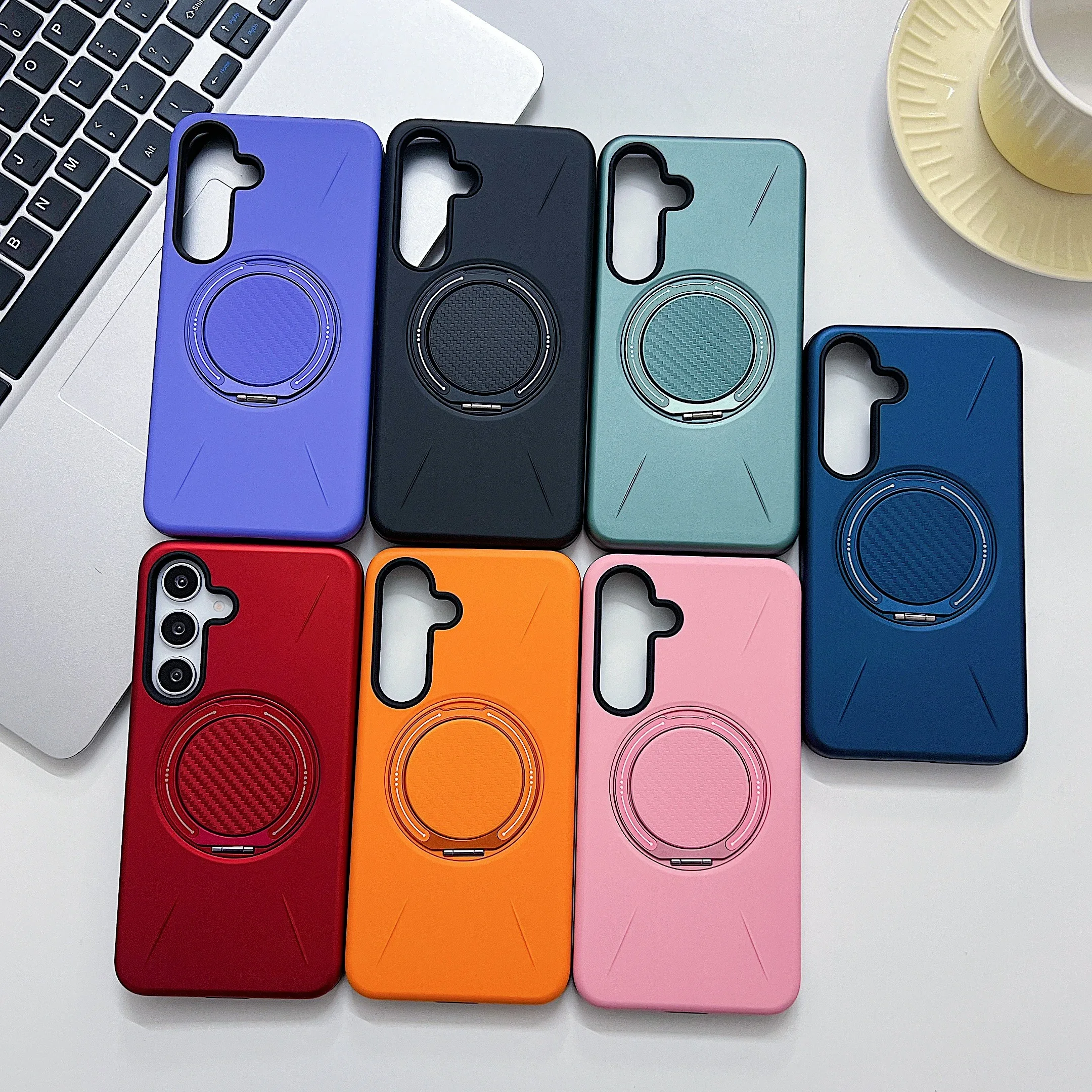 360° Rotating Magnetic Metal Bracket Phone Case For Samsung Galaxy S26 FE S26+ S25FE S25+ S24FE S24+ S23FE S23 5G Back Cover