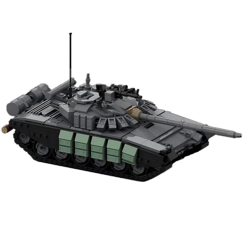 MOC Building Blocks Brinquedos, Militar Principal Battle Tank Tracks, Carros Blindados, Modelo Criativo Bricks, Presentes de Natal, T-72B3M, T-72, T-72