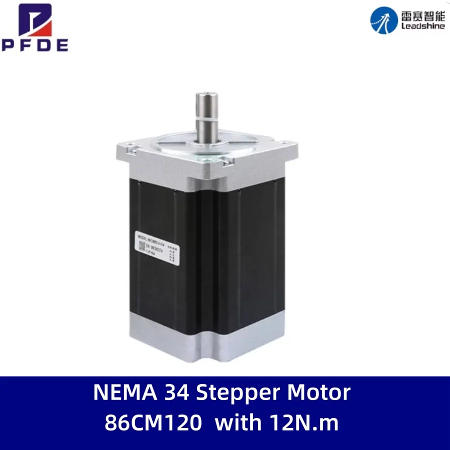 Leadshine  NEMA 34 Stepper Motor 86CM120  with 12N.m (1700 Oz-in) Holding Torque 2 Phase Step Motor 4 Wires Shaft Size 14mm