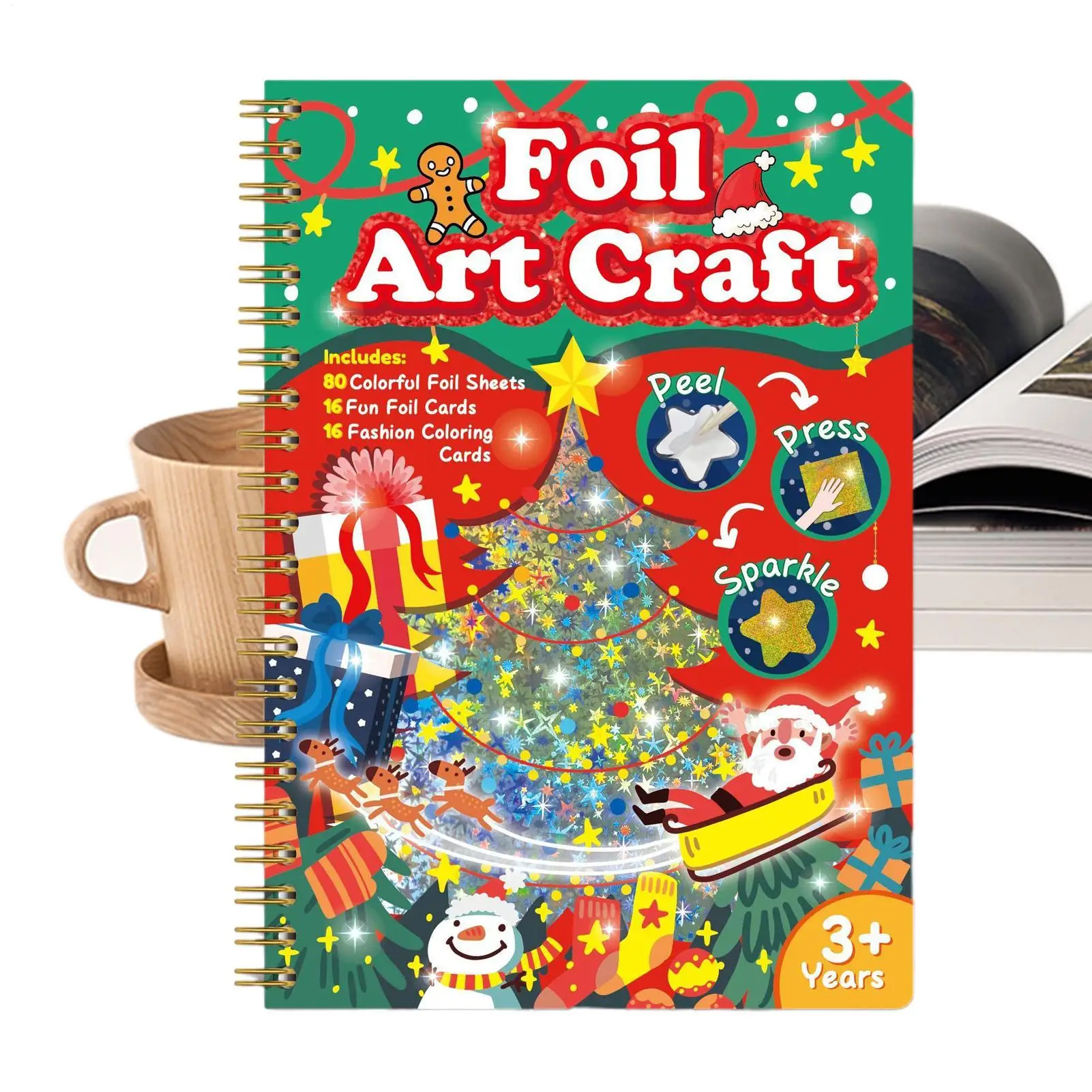 Foil Craft Kit Child Peel-and-Press Foil Art Set Crafting Making Supplies Travel Toys for Children Teens Youth Family Daughter
