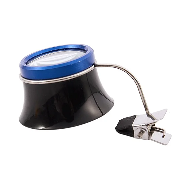 SCLS 5X Lupa de ojo con clip Lupa de gafas Lente de lupa para trabajos de reparación
