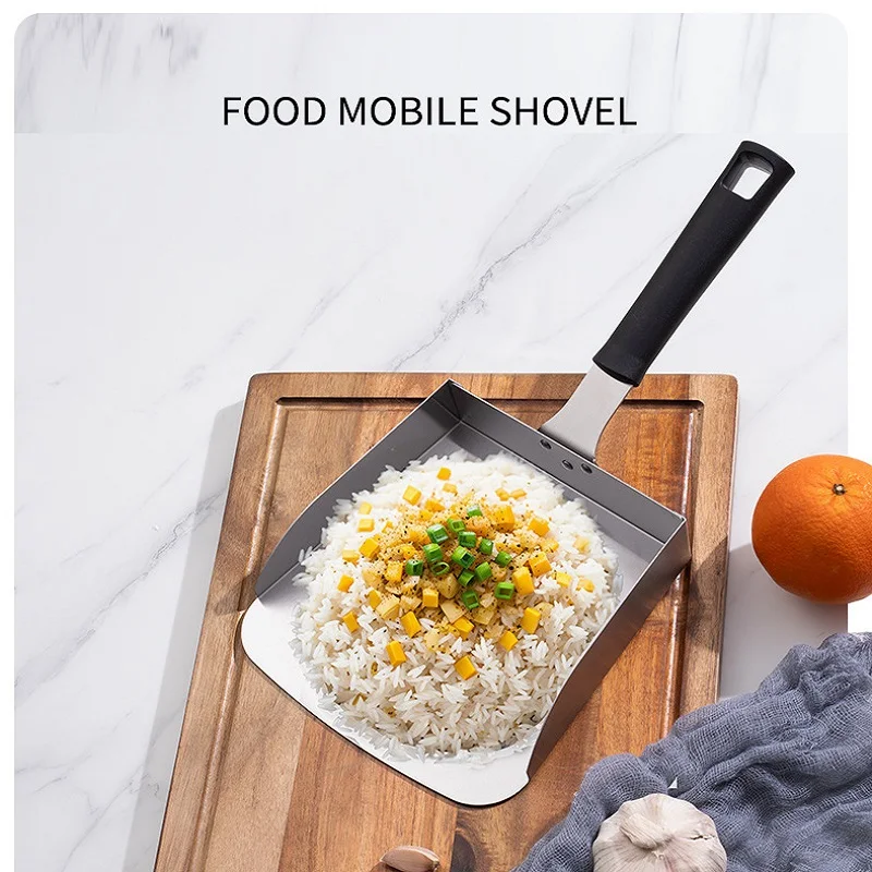 

Stainless Steel Food Spatula Creative French Fries Snack Mobile Spatula Barbecue Tool