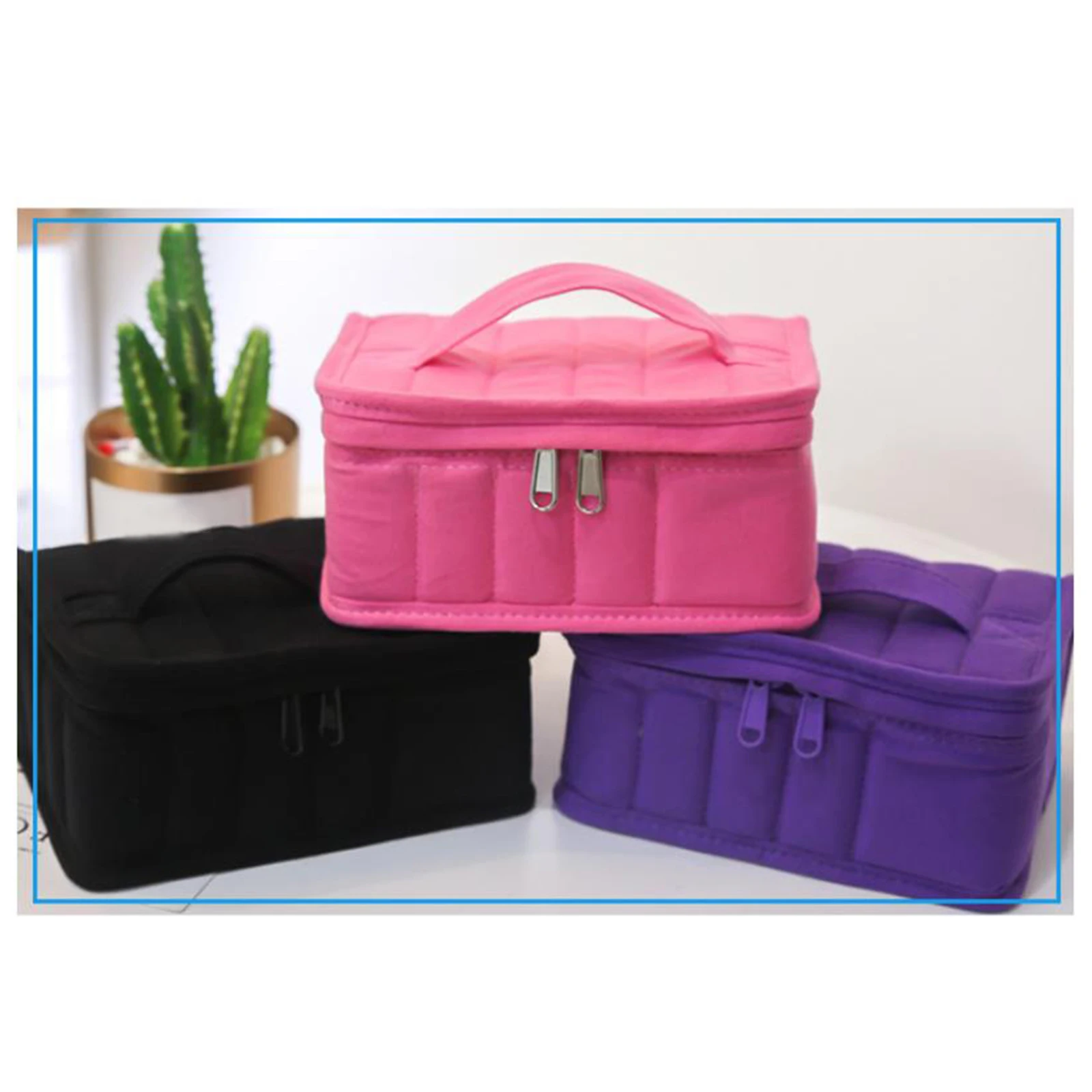 Essential Oil Storage Case Box Nail Polish Waterproof with Handle Large Capacity