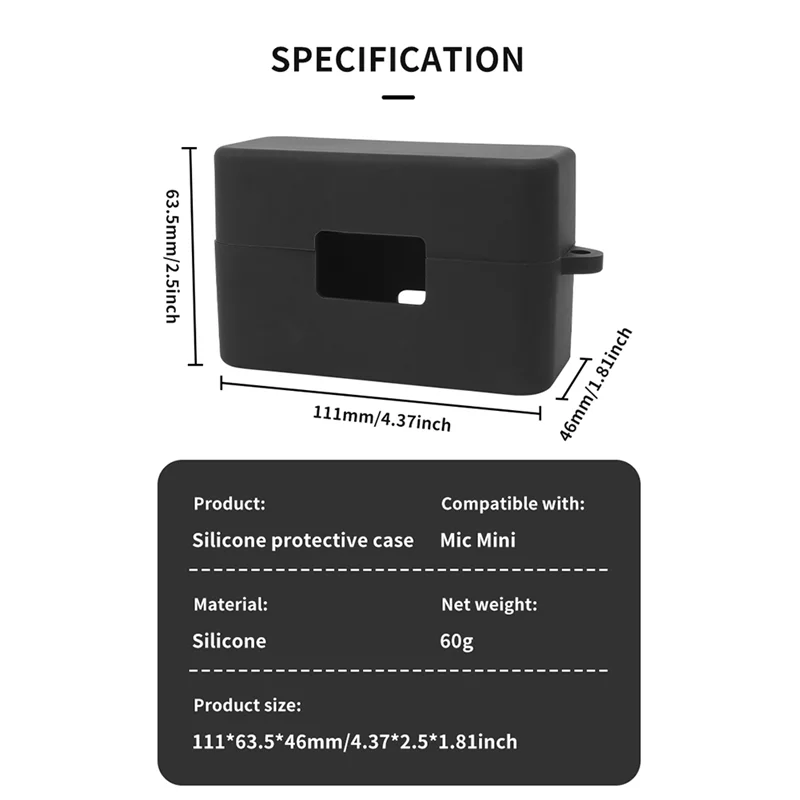 A32T-Silicone Wireless Microphone Case For DJI MIC MINI For DJI Mic MINI Protective Case