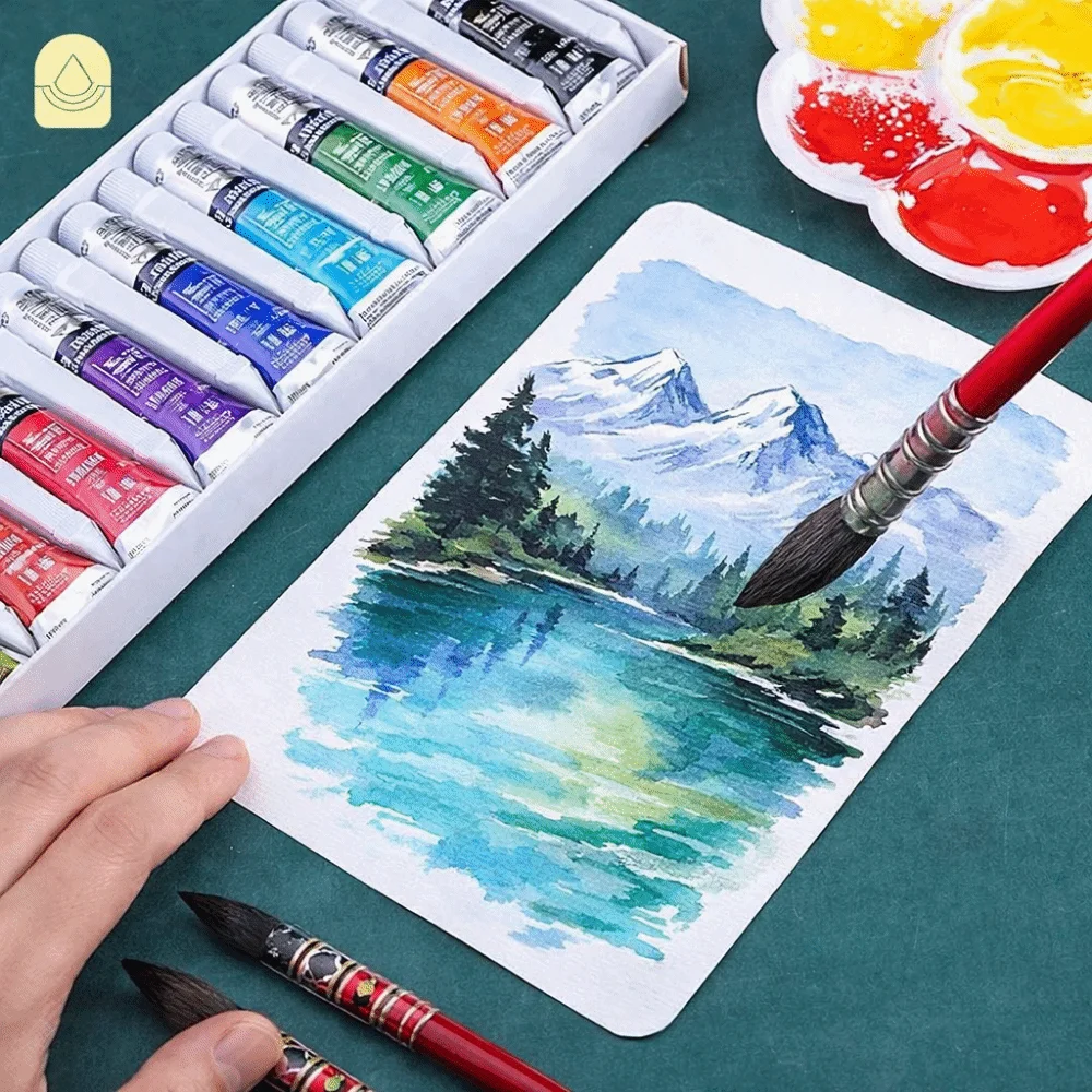 Postcard Size Fine Grain Watercolor Book Medium Grain Tin Box Watercolor Paper Coarse Grain Cotton Paper Sketching