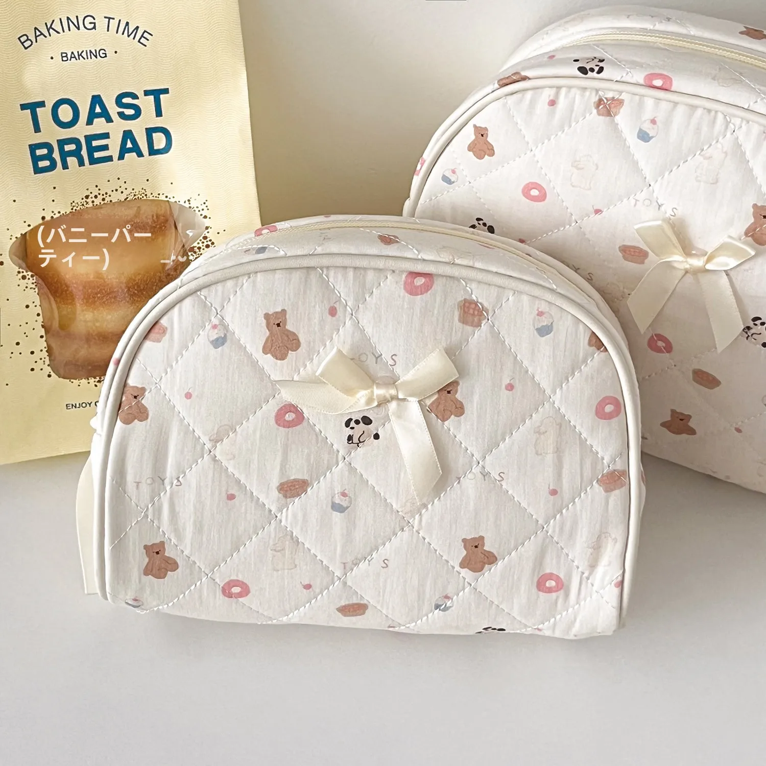 urso-fofo-donut-f-circle-bolsa-cosmetica-de-viagem-de-grande-capacidade-desenho-animado-anime-estampa-bolsa-casual-material-de-algodao-caixa-redonda-s