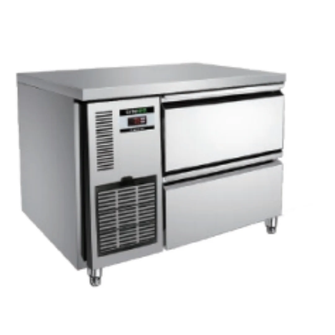 Stainless Steel Undercounter Kitchen Cooler Deep Freezer Drawer Compressor Bar Display Refrigerator Drawer Fan Cooling Manual