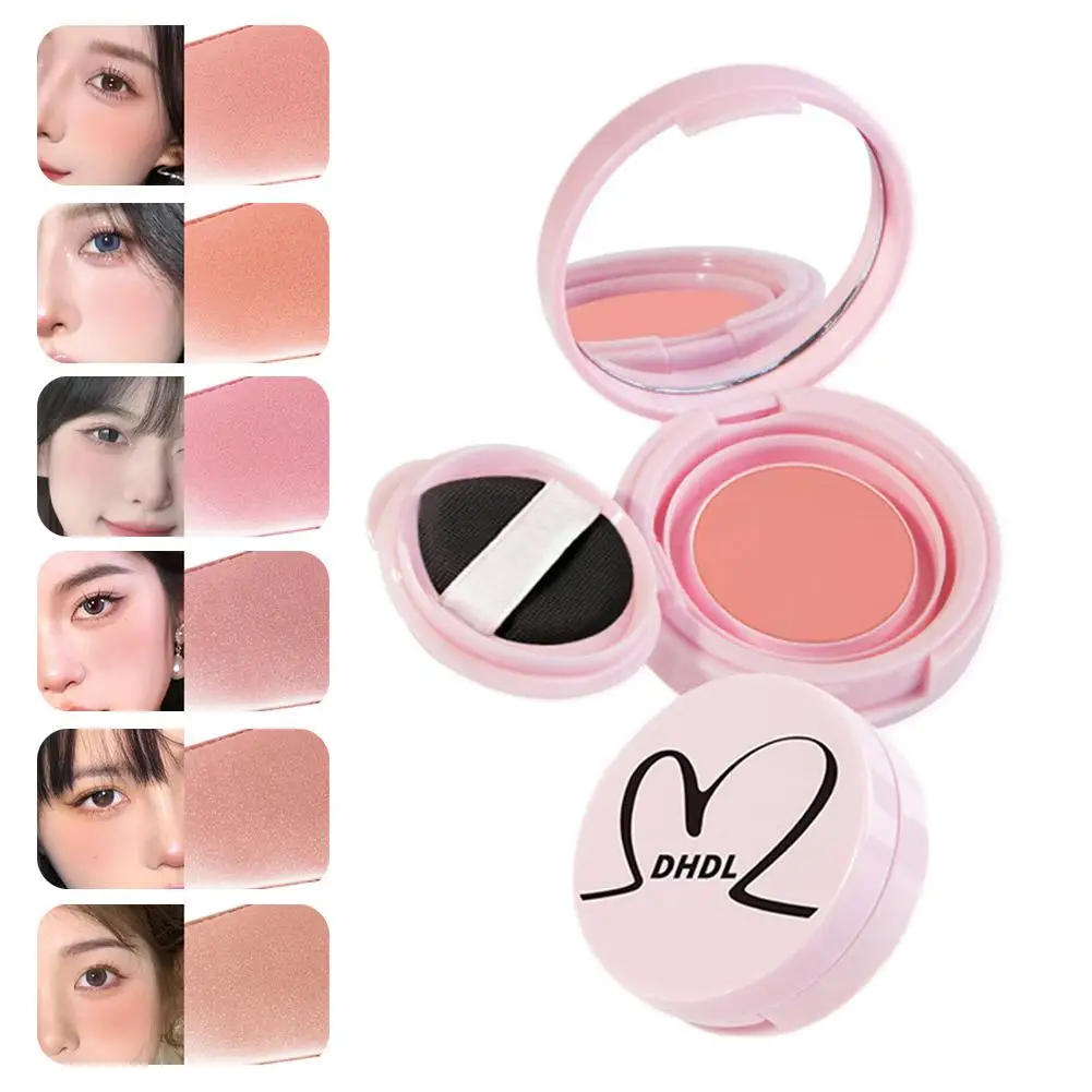 Powder Blusher Not Prone To Dizziness Facial Makeup Natural and Makeup Nude Compact Matte Powder Blusher Portable Monochrom N3G5