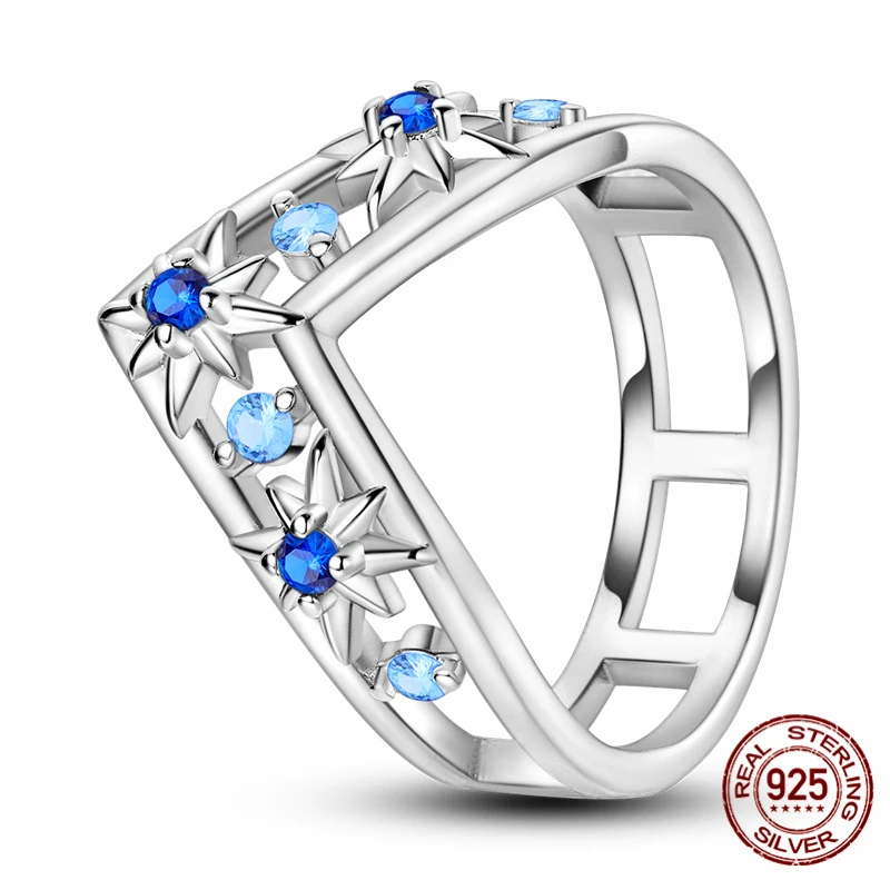 

925 Sterling Silver Starlight Wishing Bone Ring Ring Rings For Women Original Engagement Wedding Ring Luxury Jewelry