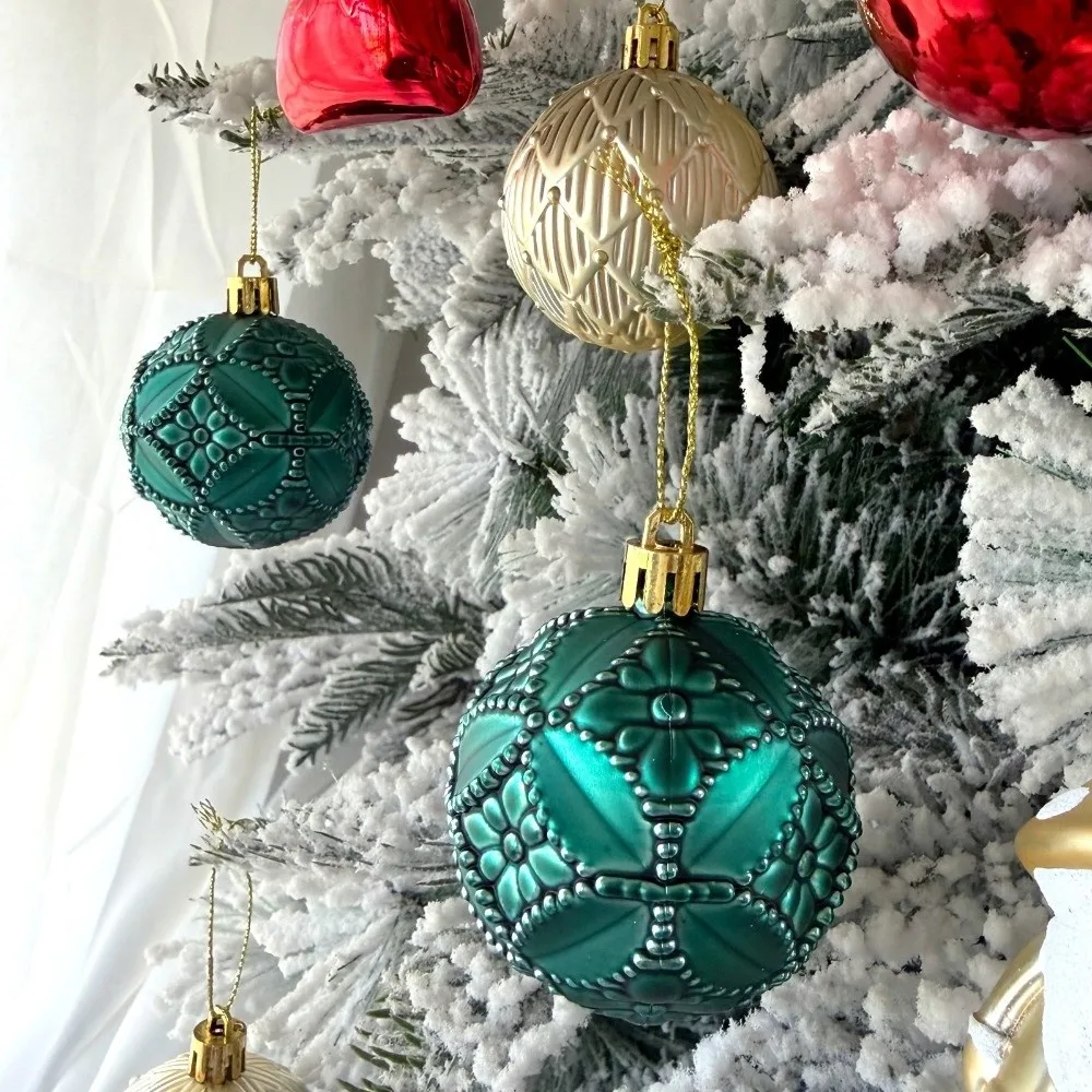 22Pcs/Set Durable 6CM Christmas Ball Shiny Creative Christmas Tree Balls Christmas Pendant Decorations Storefront