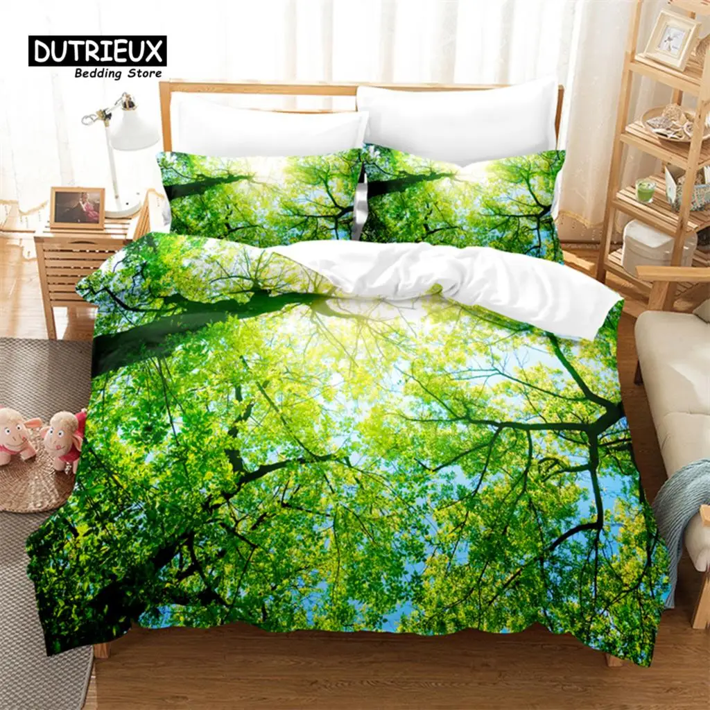 

Dense Forest Duvet Cover Set, Fashion Bedding Set, Soft Comfortable Breathable Duvet Cover, For Bedroom Guest Room Decor