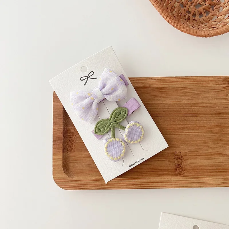 

Набор фиолетовых заколок для волос, лавандовые мечтательные банты, корейские боковые заколки для девочек, невидимые заколки с бахромой, нескользящие аксессуары для волос