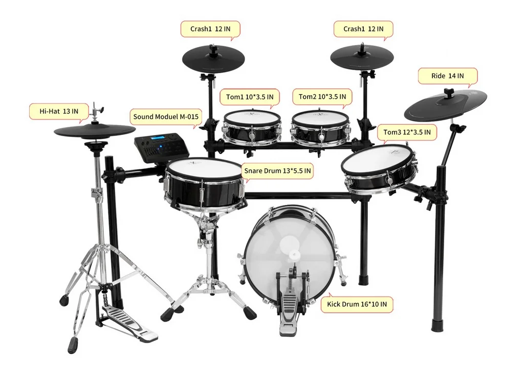 Natural Acoustic Feeling Pads OEM&ODM Electronic Drum Set Factory Direct Sales Drum Electric Drum Set Professional