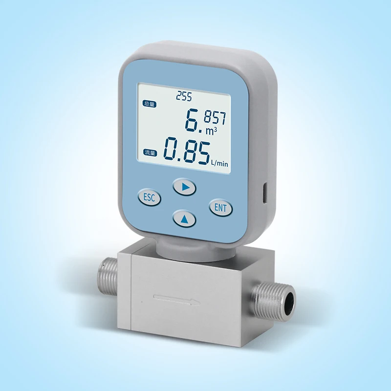 

Digital Thermal Mass Flow Meter for Gas - High Accuracy Measurement for LPG, CH4, Hydrogen with 1/4" to 2" Connection Options