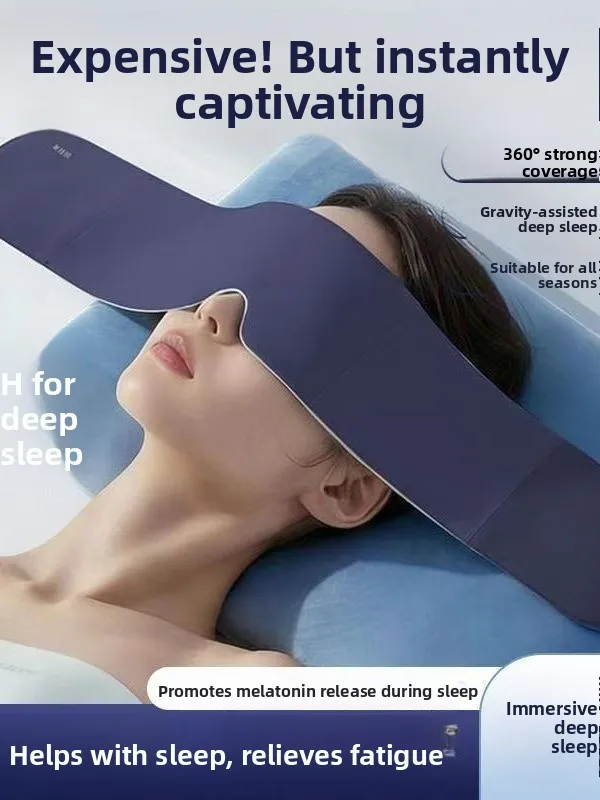 超薄型睡眠アイマスク-肌に優しいアイケア-点滅明るい光-アロマセラピー-パーティーハット-リーフルテイン-通気性