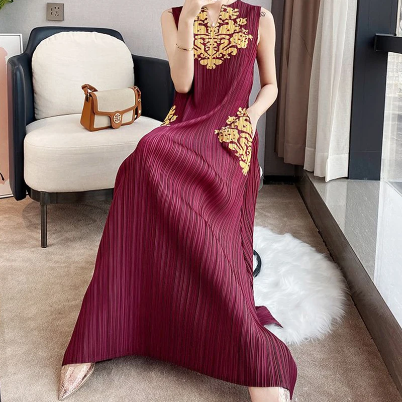 Pleated party dress women elegant luxury Casual long Midi luxury evening dresses Koeran style 2023 Female clothing One piece dre