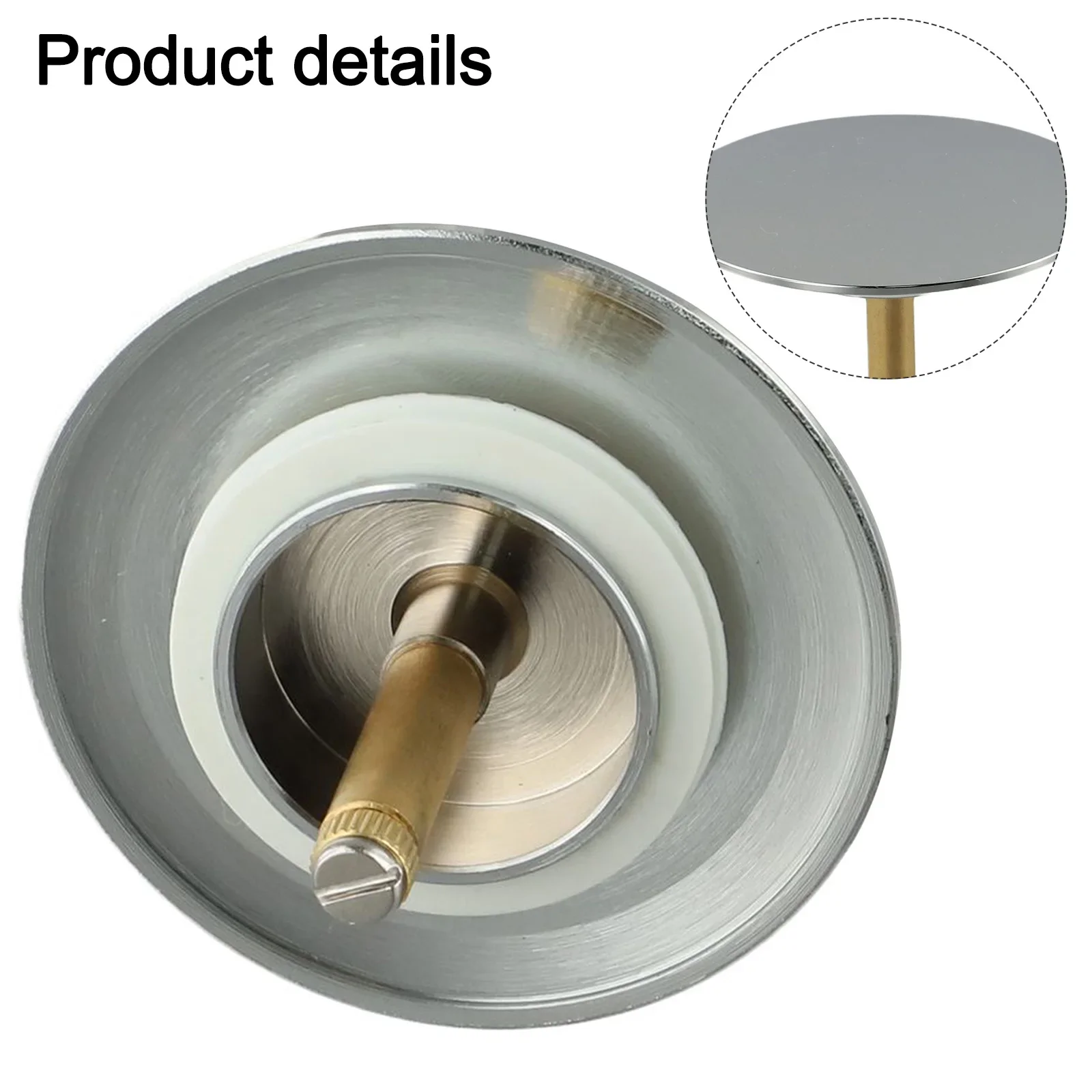 Double Seal Stopper Adjustable Drain Valve Solid Brass Construction Customizable Height Adjustment For Tub Drain Systems