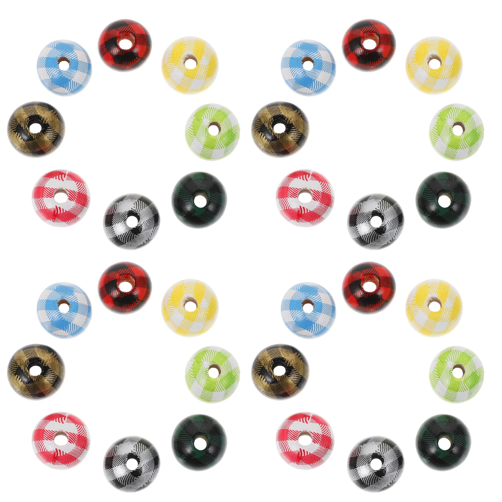 

100Pcs Wooden Loose Beads DIY Jewelry Spacer Charms Decorative Beads for Necklaces Bracelets Necklace Loose Bead