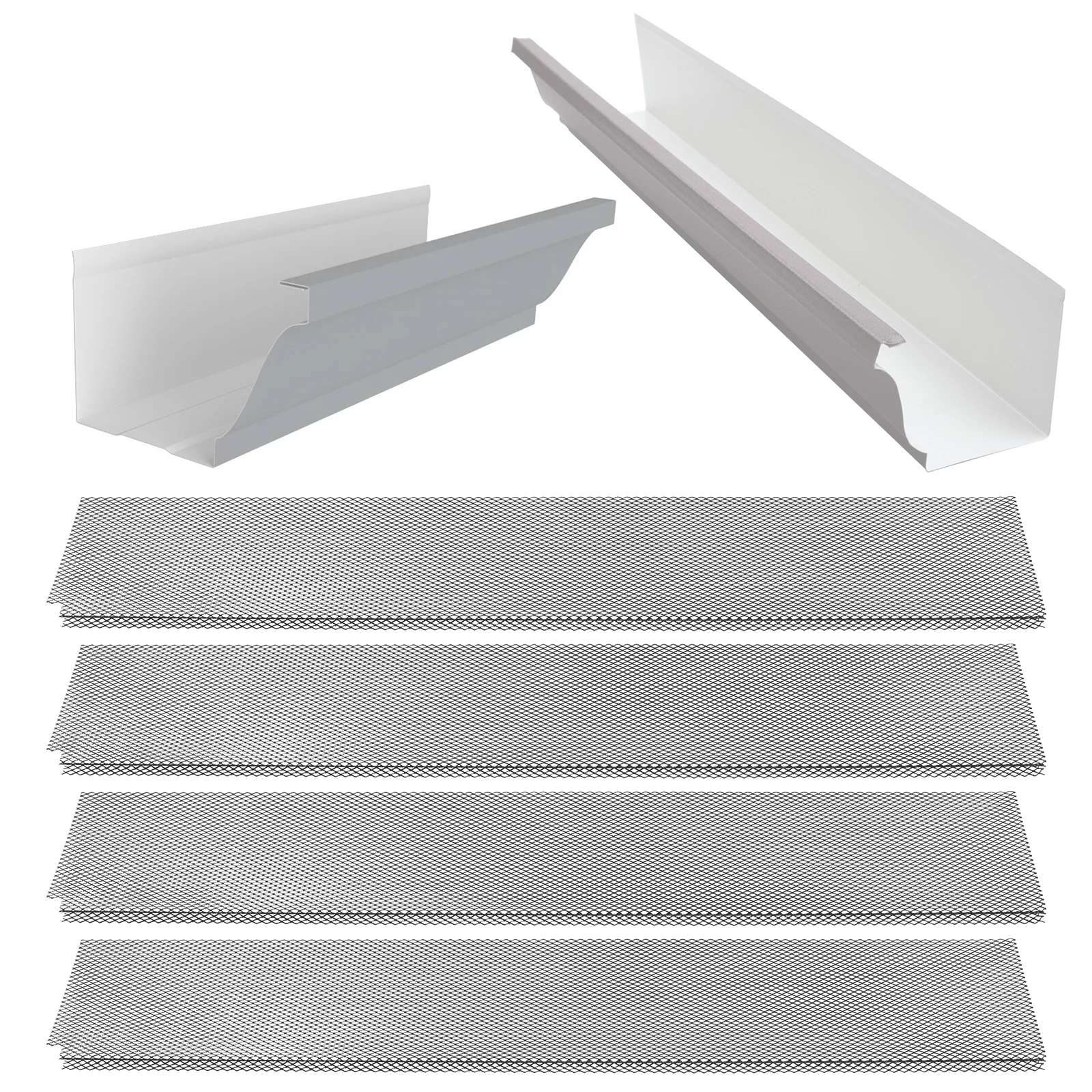 

70 шт. Защитные сетки для водостоков из нержавеющей стали (микросетка) 6 дюймов x 210 футов для защиты от листьев на подъездных путях и в садах