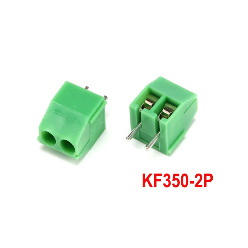 10PCS 3.5mm Pitch KF350-3.5-2p Connector 2P PCB Screw Terminal Block Splice KF350 300V/10A for 24-18AWG