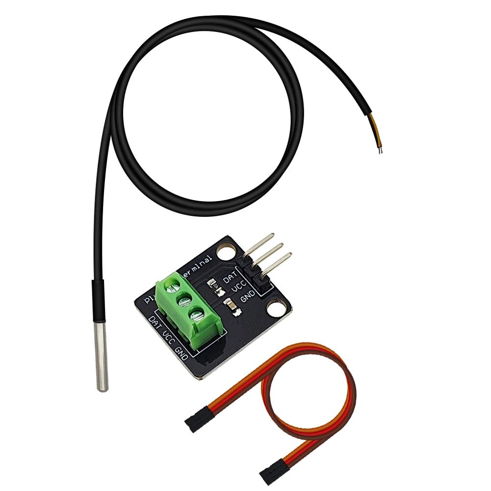 2Sets DS18B20 Waterproof Temperature Sensor Kit Stainless Steel Probe 1 Meter 39.3