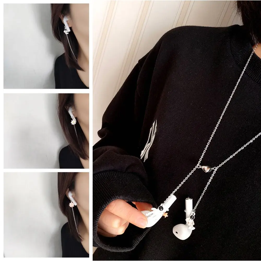 

Necklace Bluetooth Earphone Astronaut Glasses Chain Spaceman Mask Lanyard Headphone Anti-lost Chain Magnetic Attraction