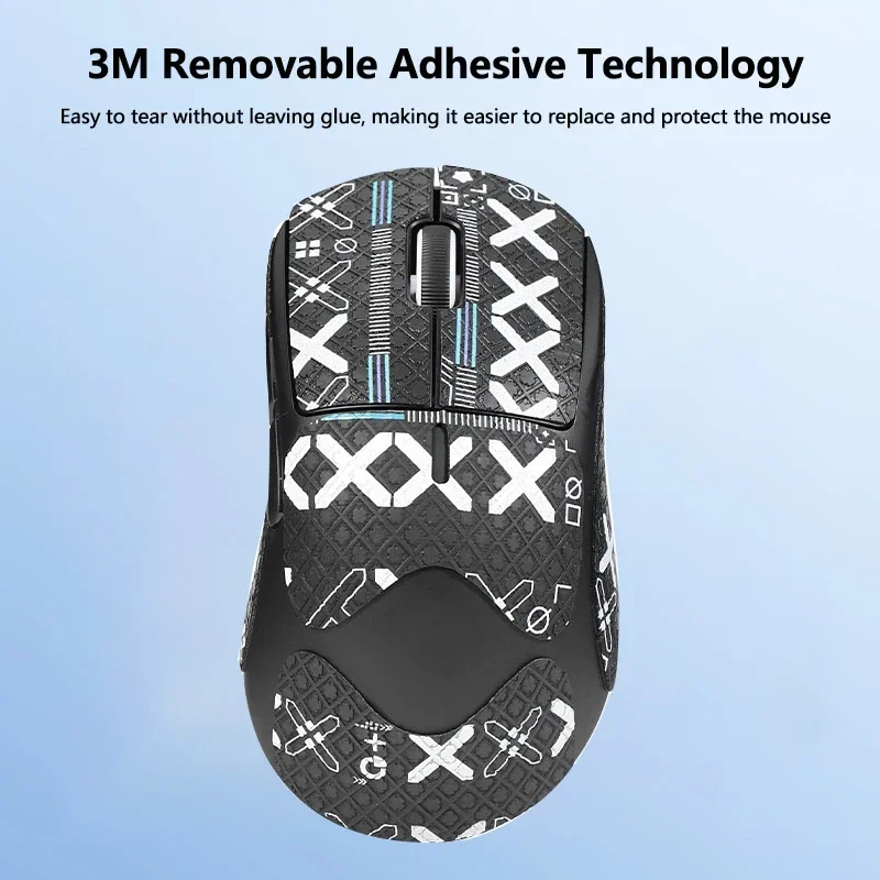 Anti-Slip Sweat Grip Tape Set Gaming Accessories For Logitech GPW4 G PRO X SUPERLIGHT 2 DEX Wireless Mouse，ICE PTFE Mouse Skates