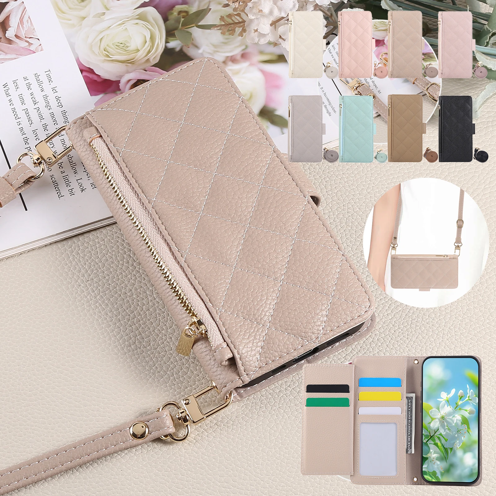 

Crossbody Wallet Case for Samsung Galaxy A06 A56 A26 A36 A16 A55 A35 A15 A05S A24 A34 A14 A54 A23 A33 A13 A53 A32 A52 A22 A12 5G