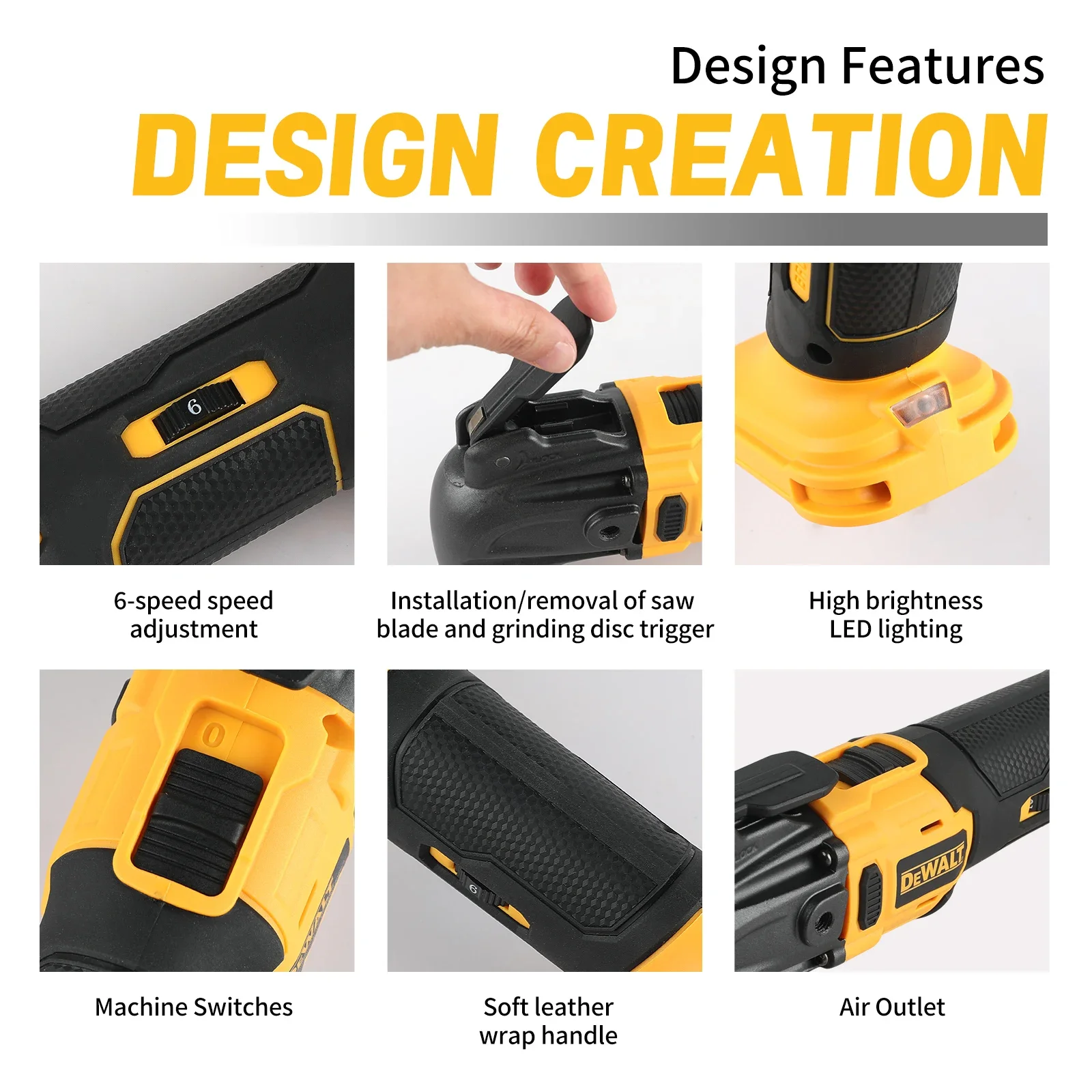 DEWALT dcs357 20V Cordless Oscillating Multi Tool 5 Accessories Tool-Free Quick Change for Cutting Sanding Grout Removal - view 6