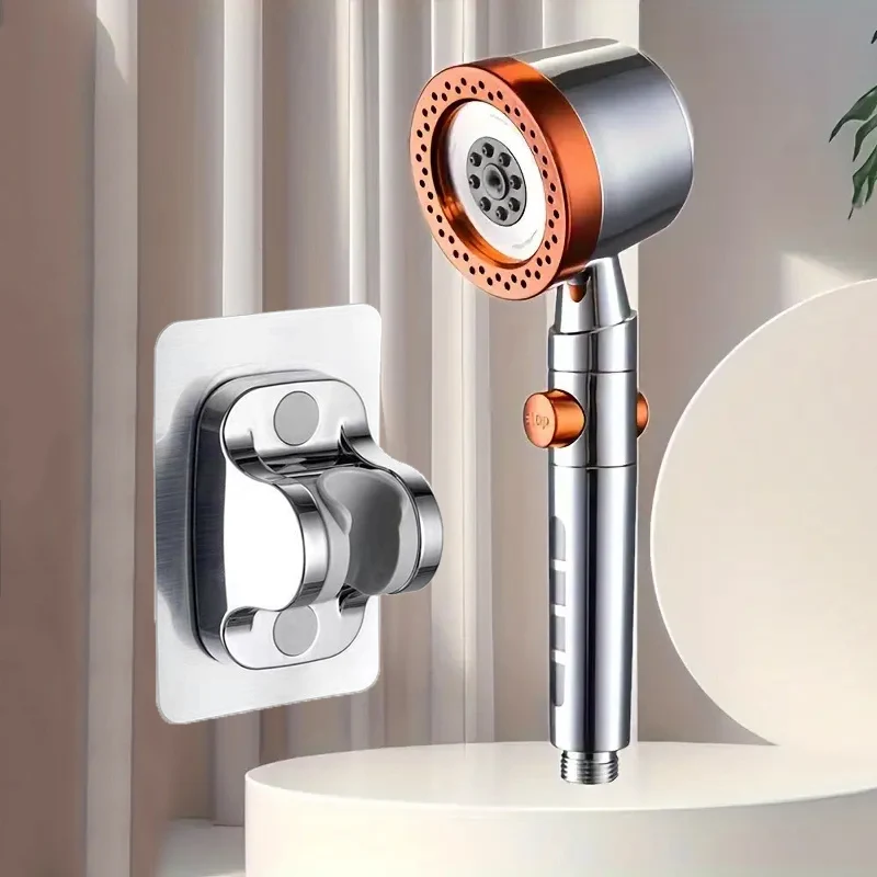 Nieuwe hogedruk waterbesparende filter douchekop 5-modi handdouche met één knop Stop badkameraccessoireset