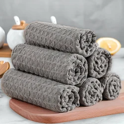 Dishcloth Waffle Weave Towel Ultra Soft Absorbent Hand Towel Wash Cloth Household Kitchen Cleaning Cloth Tool