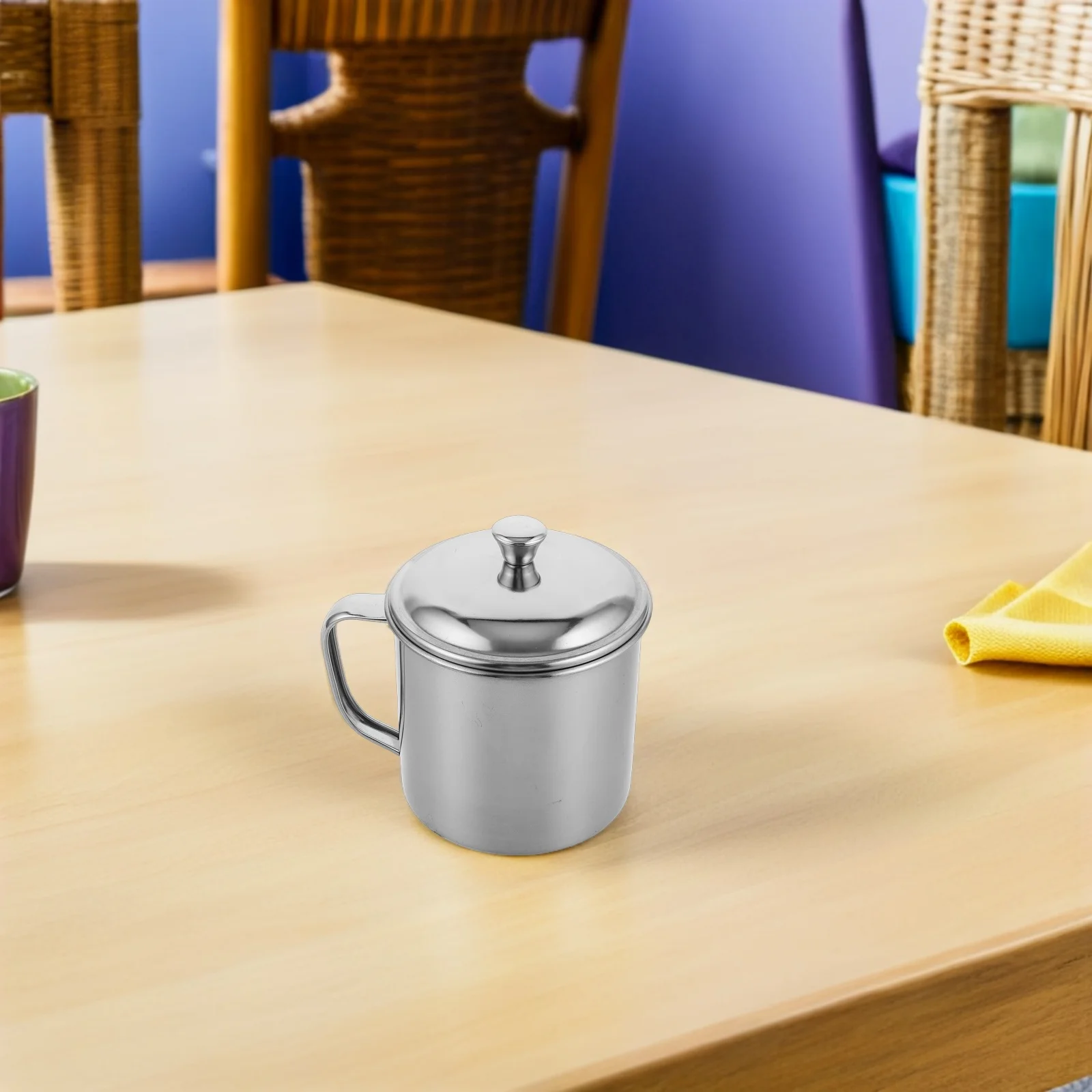 

2 шт. банка для обжарки из нержавеющей стали: рамины для выпечки для кухонных кофейных кружек с ручкой, чашки для кемпинга, термокружка для питья,