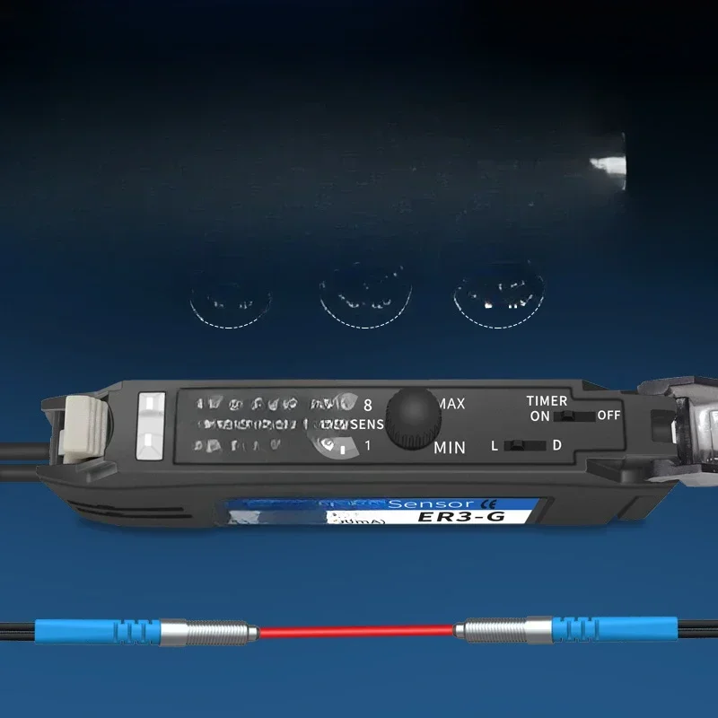 Optical Fiber Sensor Amplifier Paired Reflection 250mm Inkjet Sensor