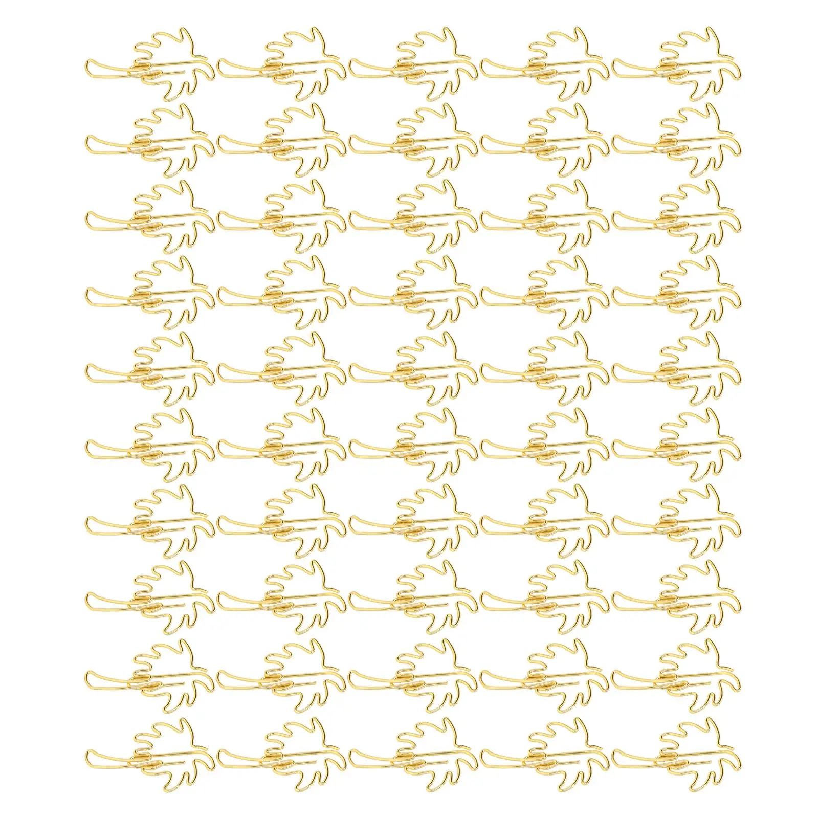 50 Pcs Paper Clips Portable Mini Cute Golden Coconut Tree Shape Paper Clips File Classification Bookmark Folder
