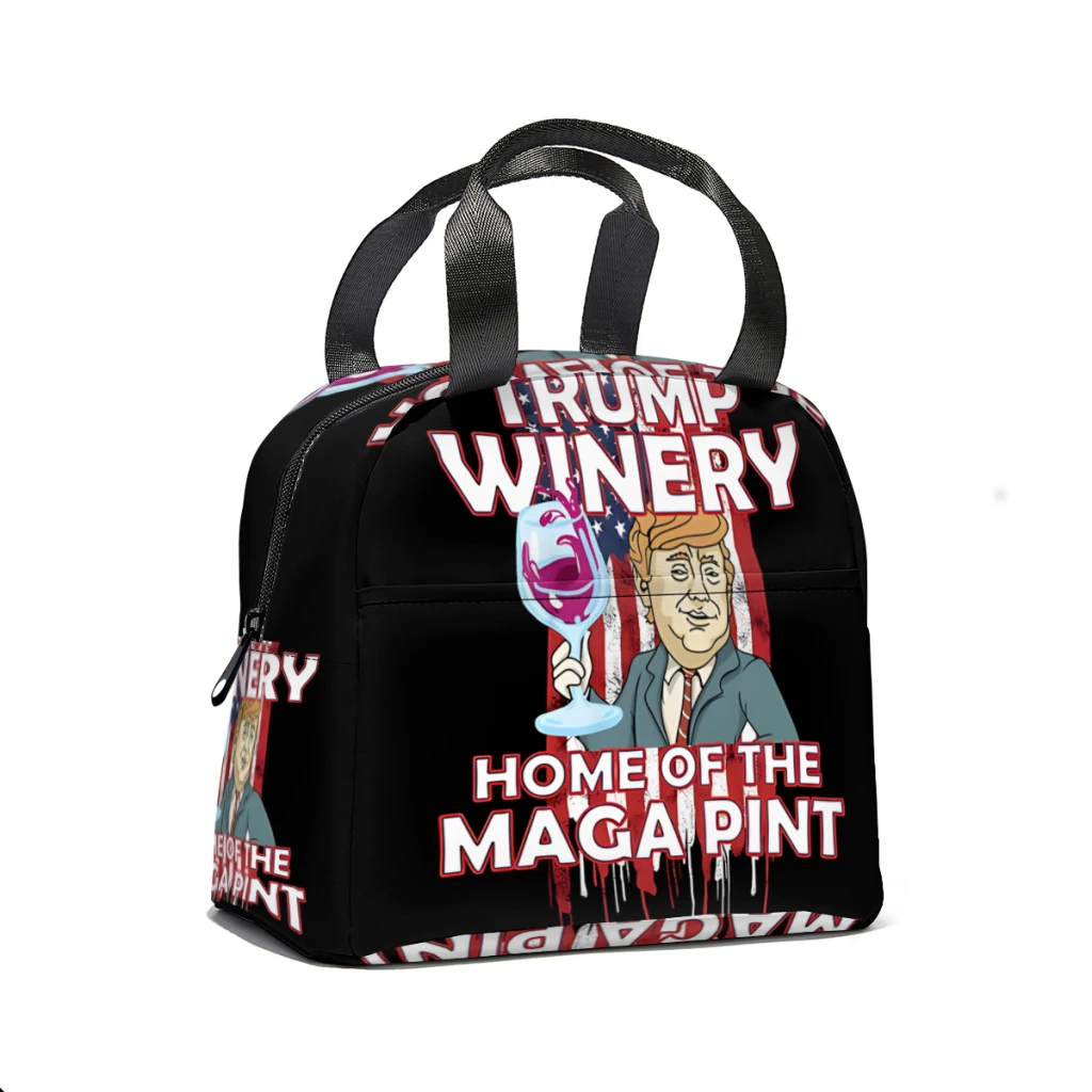 Trump Ultra Maga Mega Pint Lunch Bag for School Waterproof Picnic Thermal Cooler Insulated Lunch Box Women Kids Tote Bags