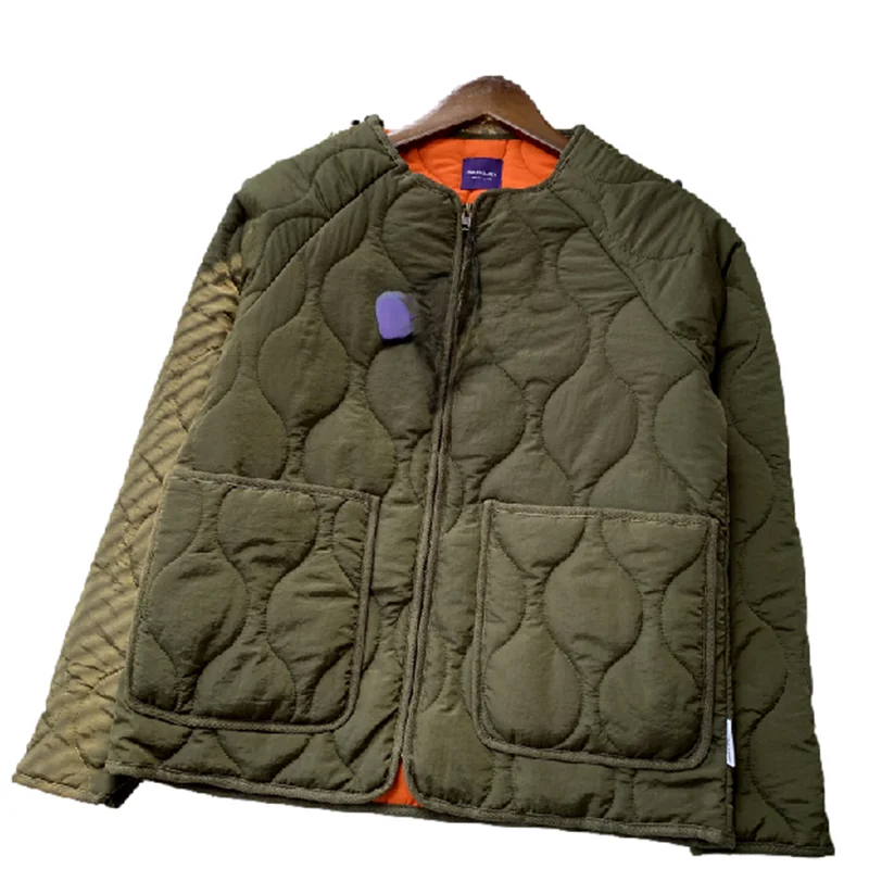 العصرية فضفاضة المجهزة غير المبطنة عارضة القطن Jaet الرجال الخريف الشتاء مبطن معطف داخلي الشباب Faion الوقوف صالح واحد B...