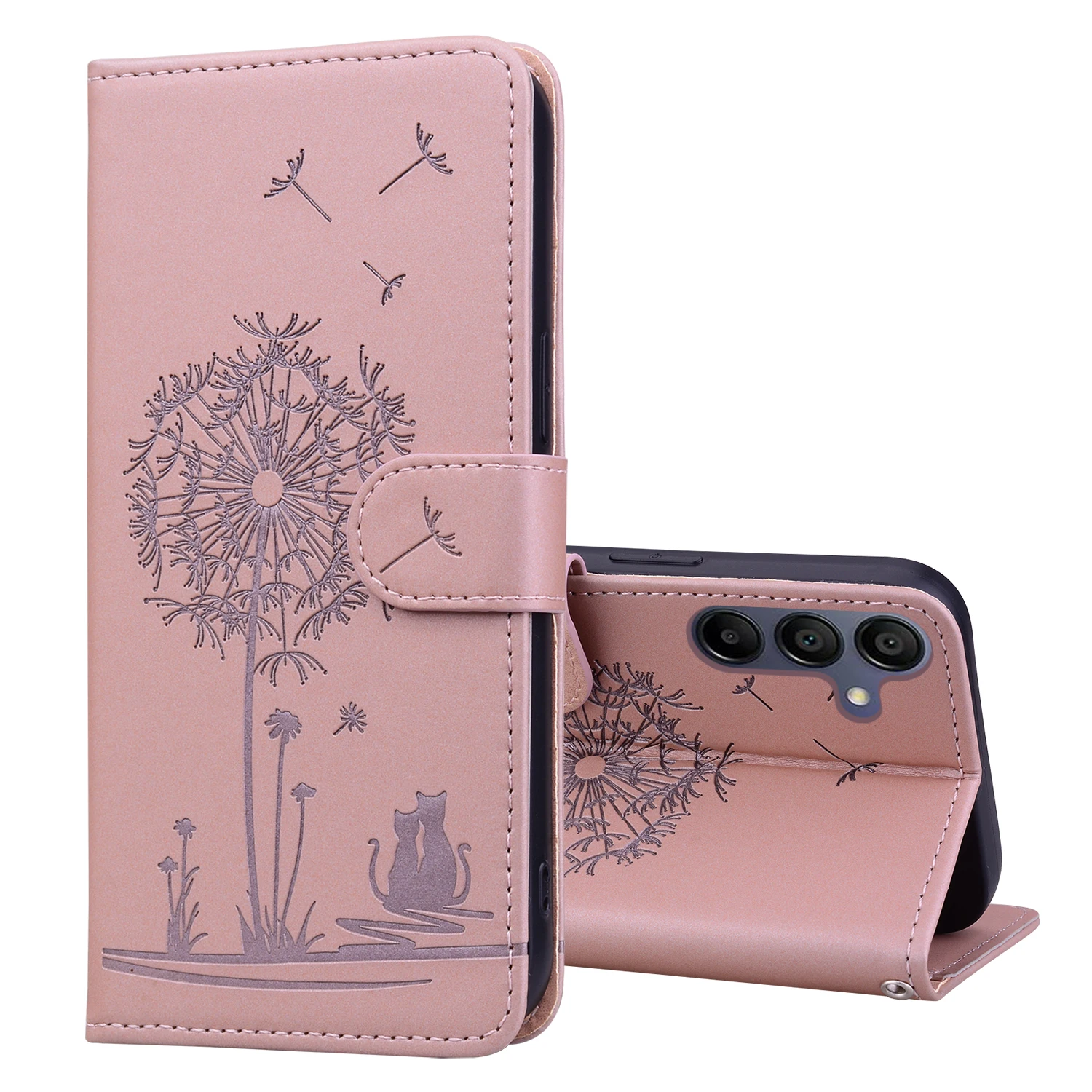 Casing ponsel kulit warna-warni, casing ponsel dompet Flip Anti jatuh warna warni 41X untuk SAMSUNG GALAXY A15 A25 A35 A55