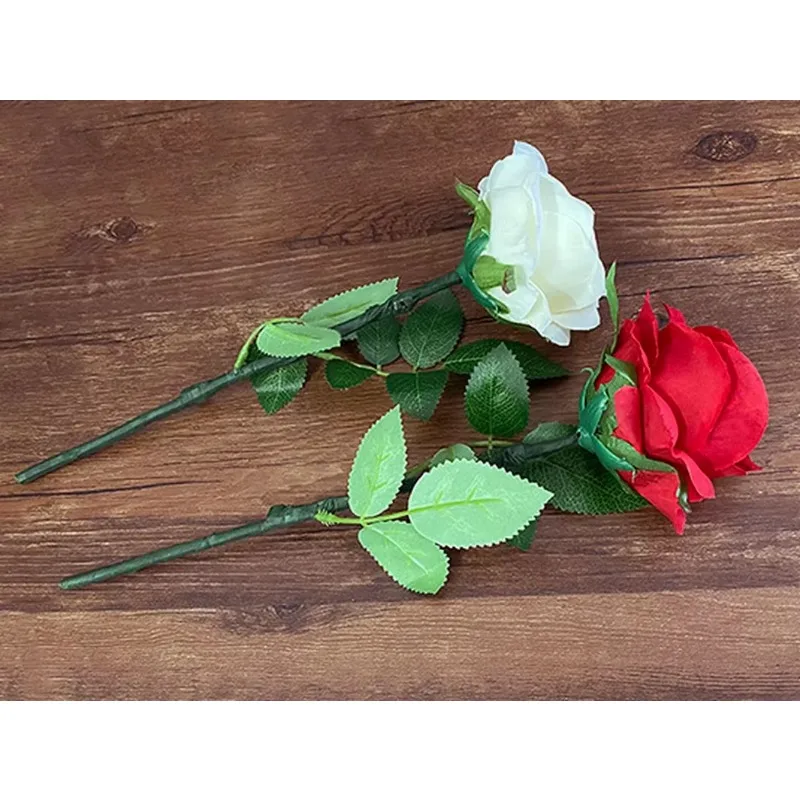 Rauchende Rose mit 10 Stück Rauchminen, Ladeversion, Bühnenzaubertricks, Partyshow, Illusionen, Rauch erscheint aus Rosenseide