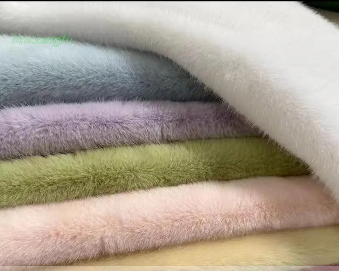 High end imitation mink fur, mink rabbit fur fabric, artificial plush fabric, clothing imitation fur coat counter fabric