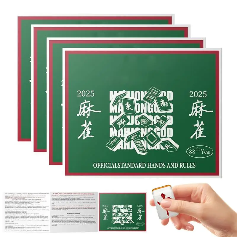 Mah Jongg League Cards Mahjong Scorekeeping Cards 4 Pieces Foldable Mah Jongg League Scorecard Parties Favors For The