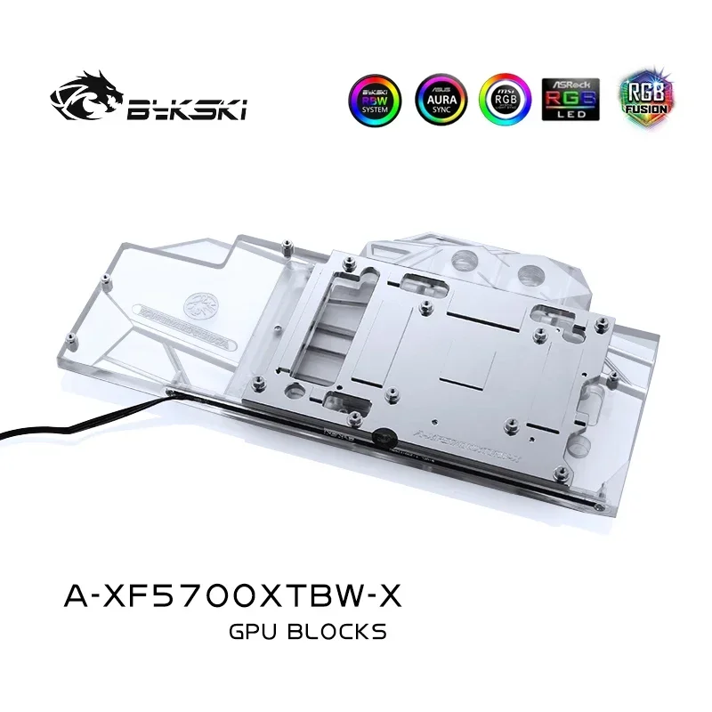 Imagem -06 - Bykski A-xf5700xtbw-x Bloco de Gpu Amd de Cobertura Completa para Xfx Radeon rx 5700xt Xfx rx 5700 xt Thicc Iii Ultra 8g Boost Cooler Vga