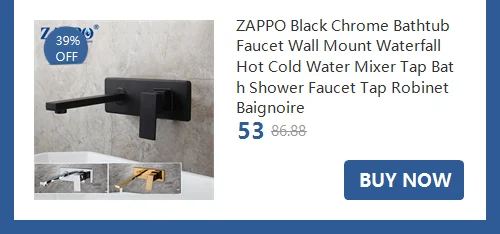 ZAPPO 8~20 Inch Matte Black Ultra-thin Rain Shower Head Bathroom Square Super Slim Rainfall Water Spray for Shower Faucet Use