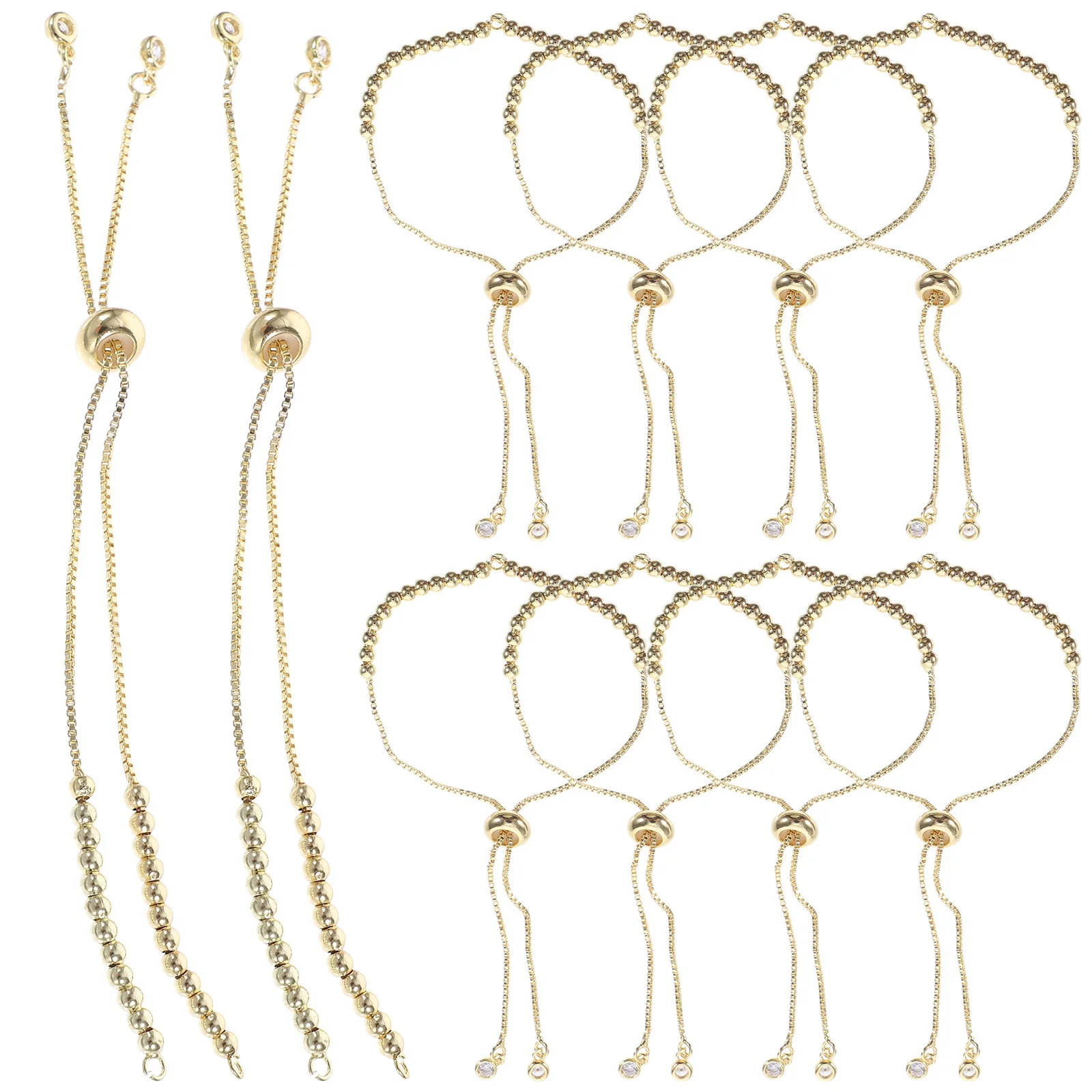 

10Pcs Push Pull Bracelet for Stylish Adjustable Cuff Decor Women's Trendy Wrist Decoration Minimalist Charm Bracelets