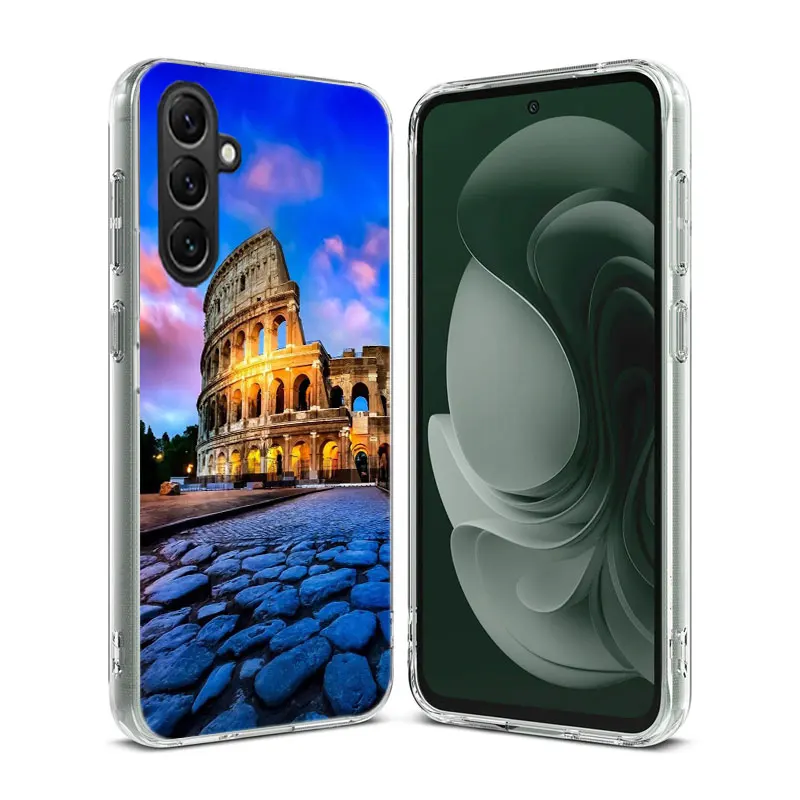 Colosseum Rome Italy Clear Phone For Samsung Galaxy A55 A35 A25 A15 A05S A04S A14 A24 A34 A54 A03S A13 A23 A33 A53 A73 A9 A8 A7