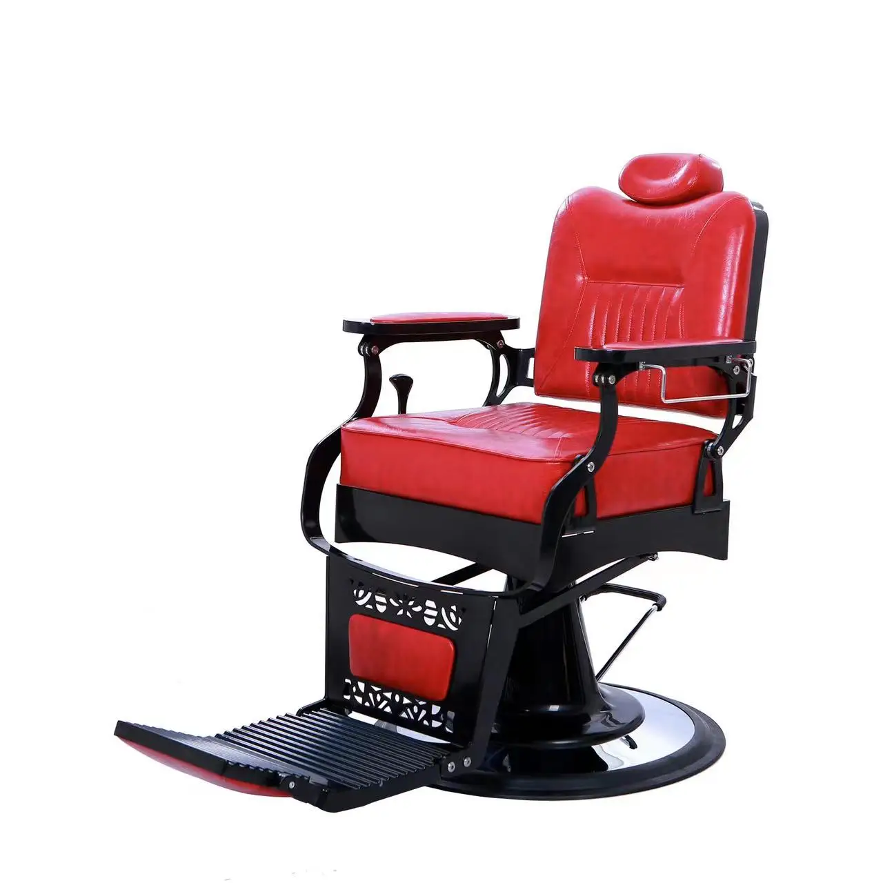 

Red Color All Purpose Hydraulic Reclining Salon Heavy Duty Styling Equipment Hair Salon Barber Chair