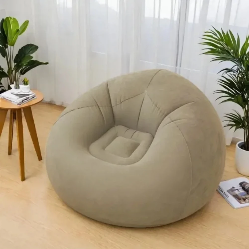 Lightweight Single Inflatable Sofa Bean Bag-shaped Outdoor Camping Foldable Lazy Balloon Chair Household Inflatable Lazy Sofa - view 5