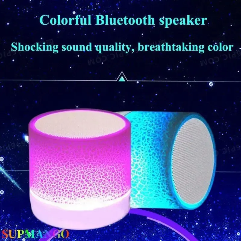 New Mini Portable Car Audio A9 Dazzling Crack LED Wireless Bluetooth Subwoofer Speaker TF Card