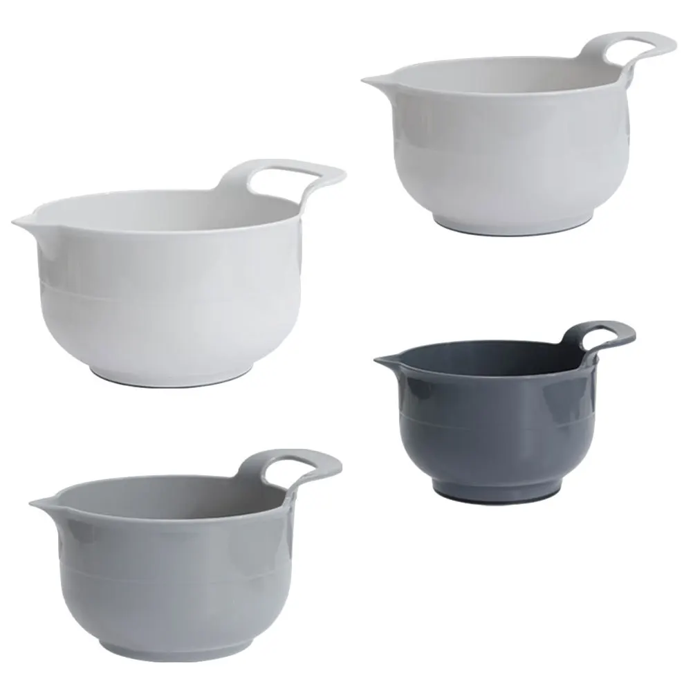 

4pcs Mixing Set Large Capacity Stackable Kitchen Salad Serving Bowl For Baking Food Storage Reusable Plastic Snack Bowl